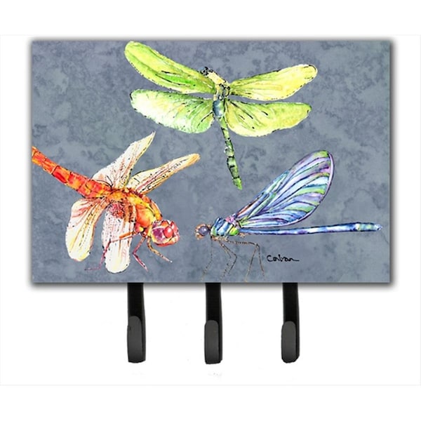 Micasa 6 x 9 In. Dragonfly Times Three Leash or Key Holder MI10865 - main